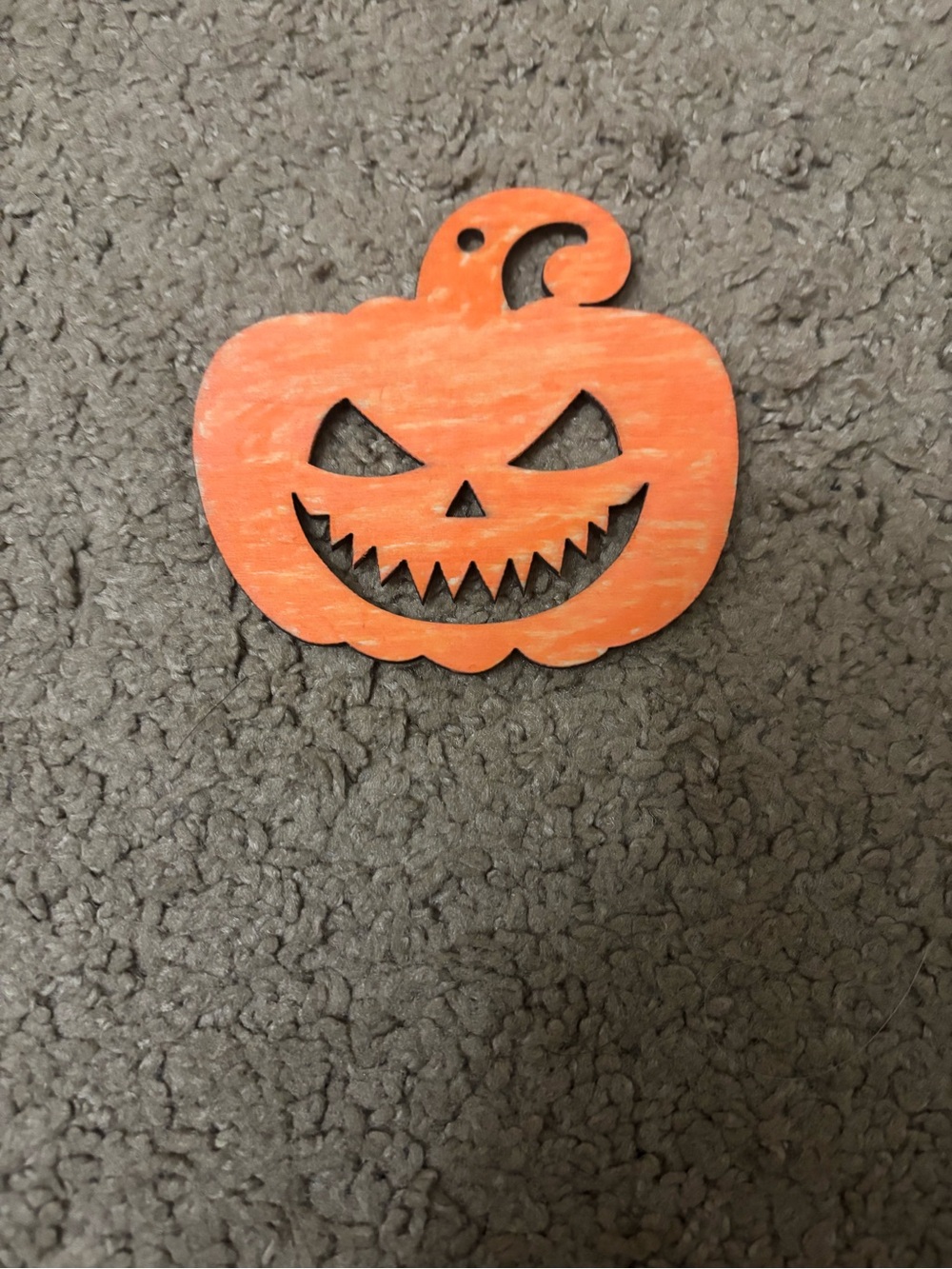 Orange Wooden Jack-O'-Lantern Wall Accent - Halloween Decor